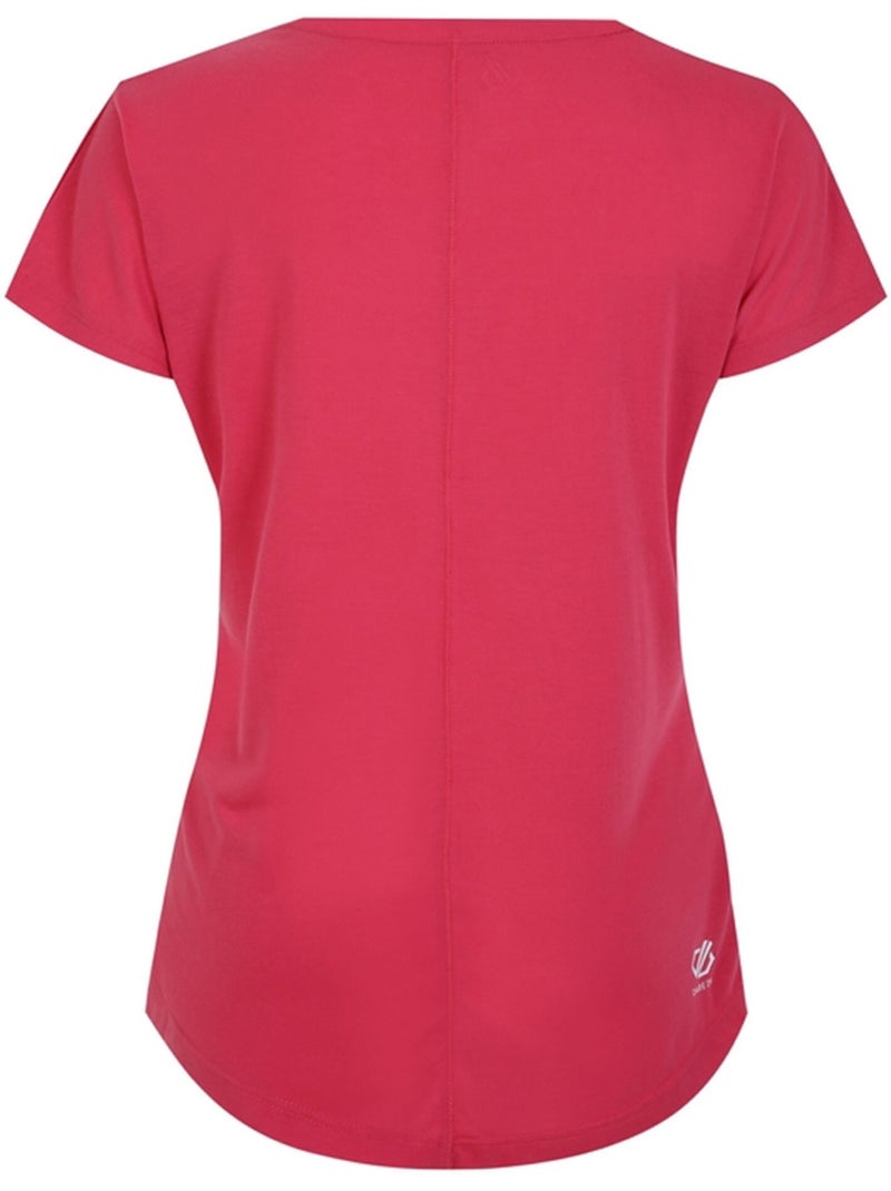 Dare 2B - T-shirt col V motif/style course à pied CALM Rose fushia - Kiabi