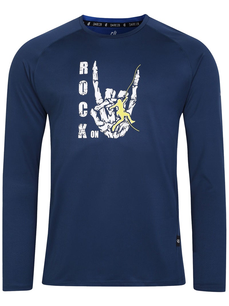 Dare 2B - T-shirt manches longues TECH ROCK ON Bleu outremer - Kiabi