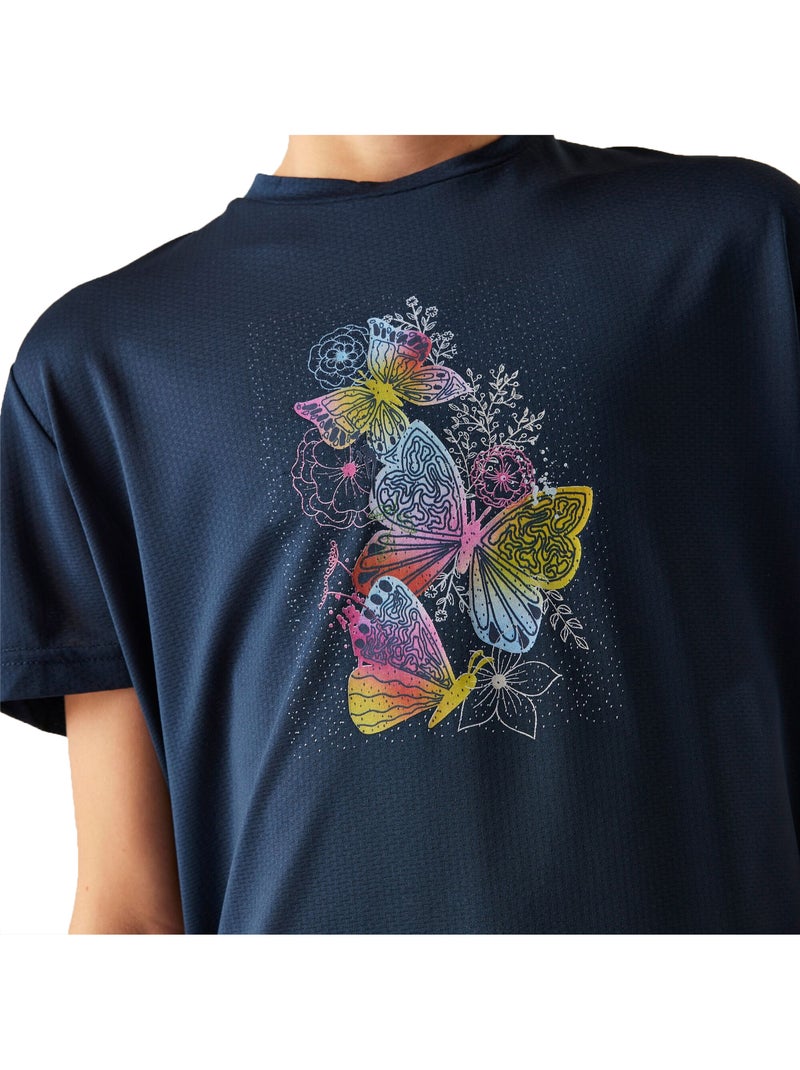 Dare 2B - T-shirt motif/style fleurs et papillon AMUSING Bleu marine - Kiabi