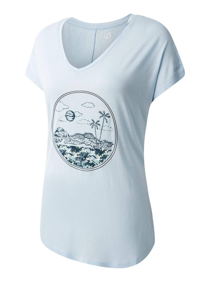 Dare 2B - T-shirt motif/style ondulé SERENE Bleu clair - Kiabi