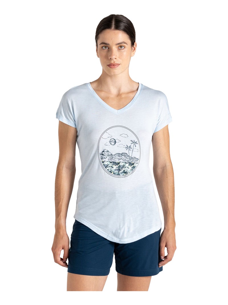Dare 2B - T-shirt motif/style ondulé SERENE Bleu clair - Kiabi