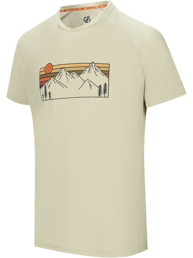 Dare 2B - T-shirt motif/style pics montagneux TECH Blanc nacré - Kiabi