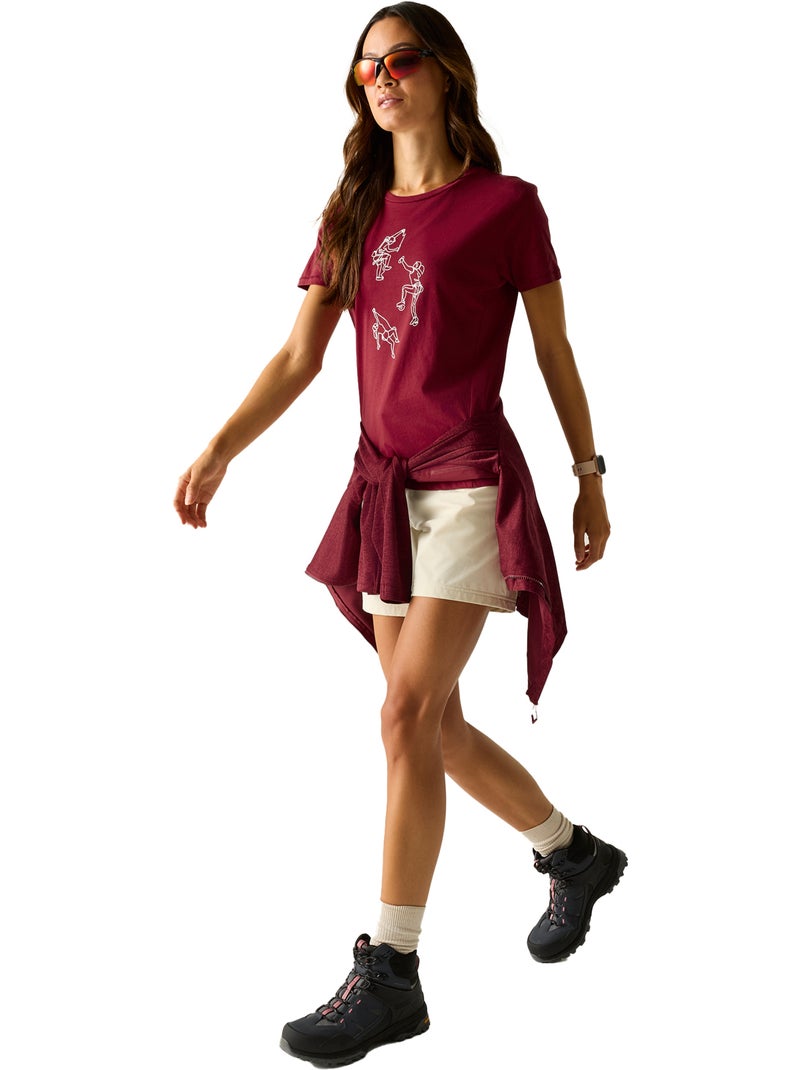 Dare 2B - T-shirt motif/style poses TRANQUILITY Rouge foncé - Kiabi