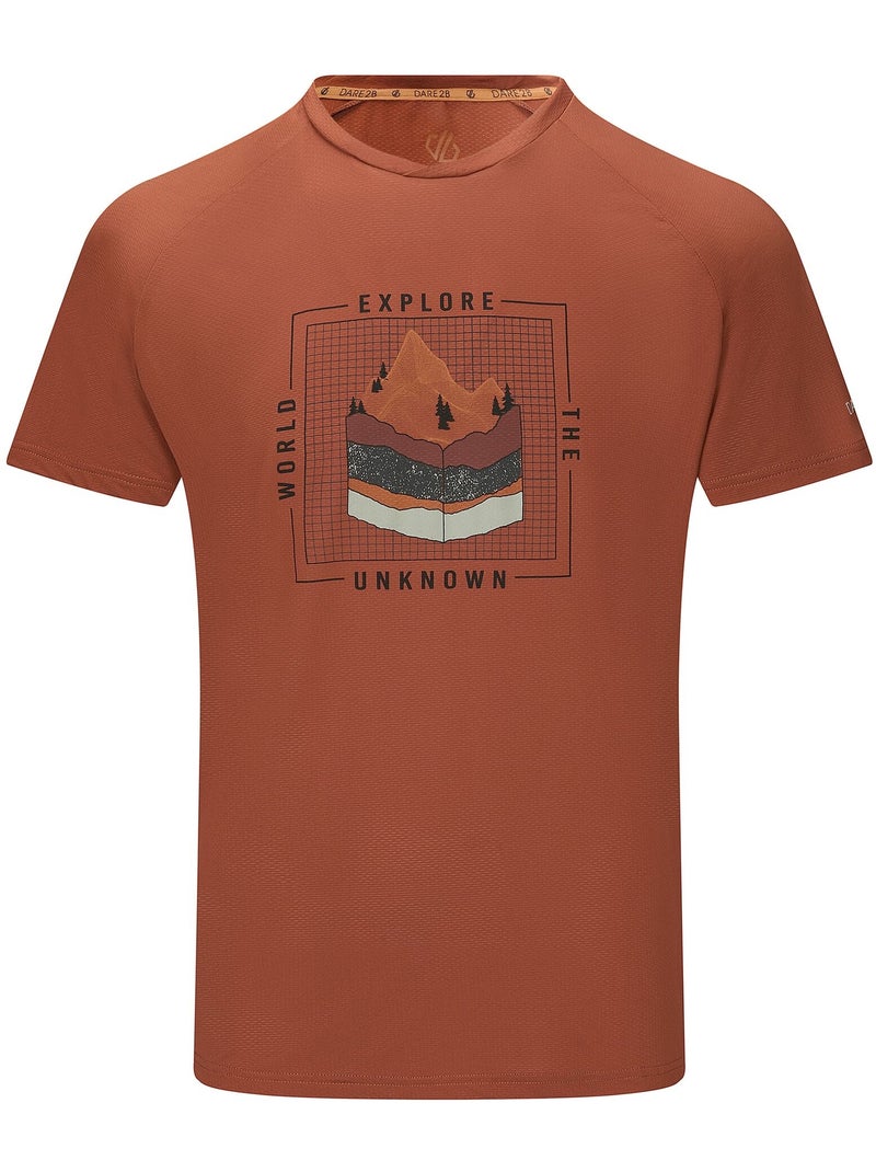 Dare 2B - T-shirt motif/style superposé TECH - Orange - Homme - 20.99