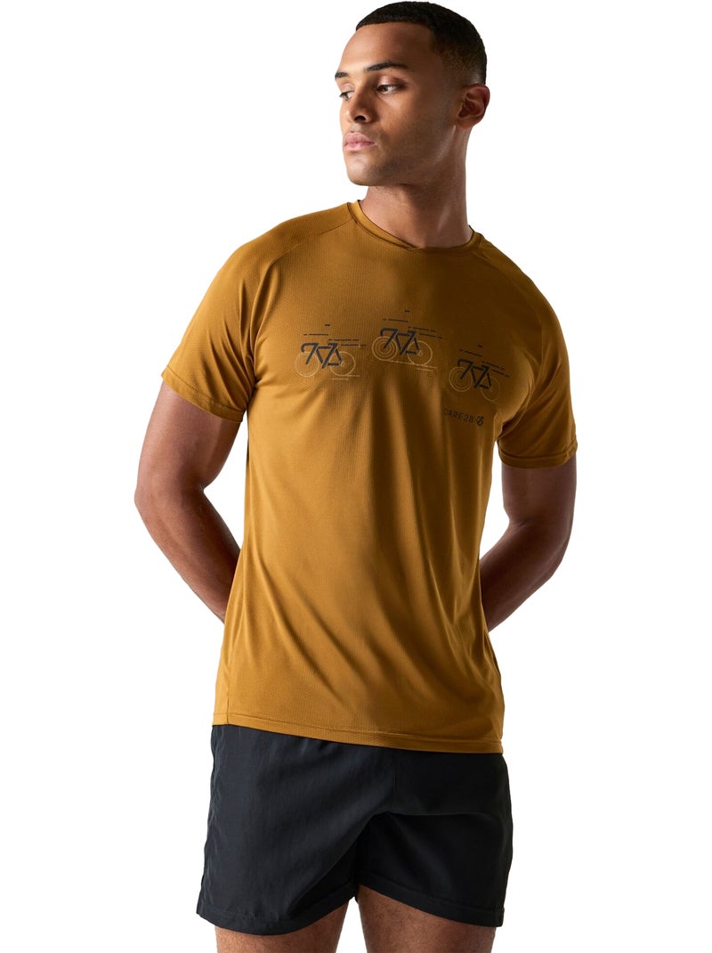 Dare 2B - T-shirt motif/style vélo TECH Jaune - Kiabi