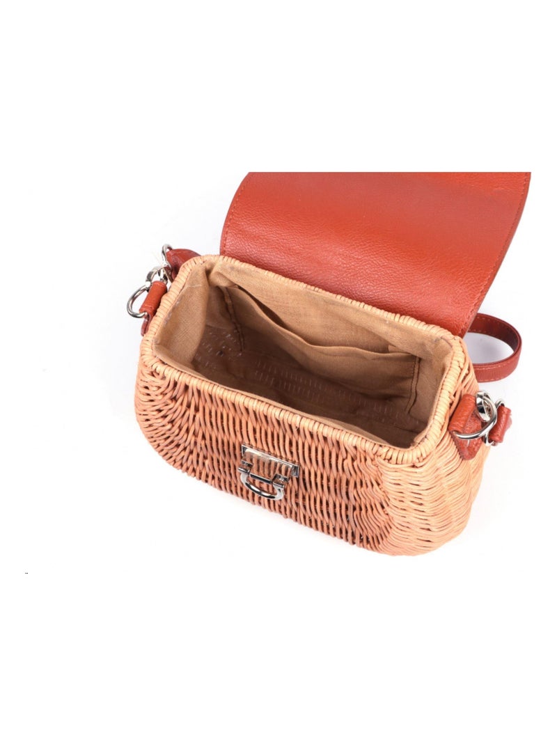 DARI BALI - Sac en paille BATUR 17 cm Beige - Kiabi