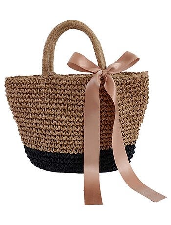 DARI BALI - Sac en paille PERPIGNAN 32 cm