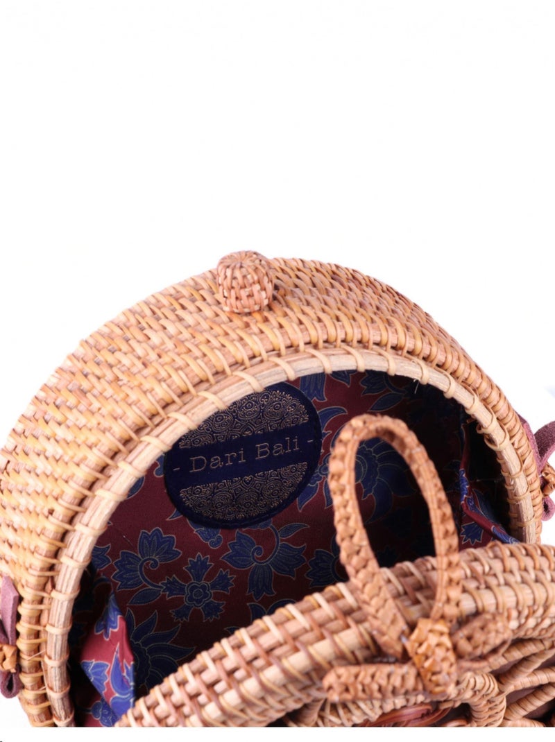 DARI BALI - Sac en paille SEMARAPURA 20 cm Beige - Kiabi