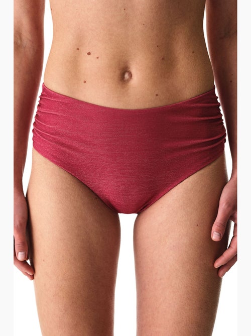 Dayana bas de bikini froncé à taille haute, effet brillant penti - Kiabi Dayana bas de bikini froncé à taille haute, effet brillant penti - Kiabi