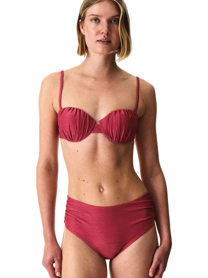 Dayana shell haut de bikini pailleté penti Magenta - Kiabi