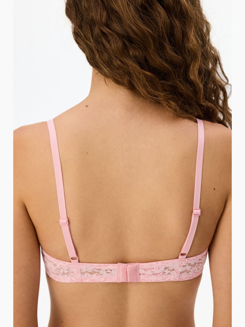 Daylift soutien-gorge en dentelle à fleurs, rembourré penti Rose clair - Kiabi