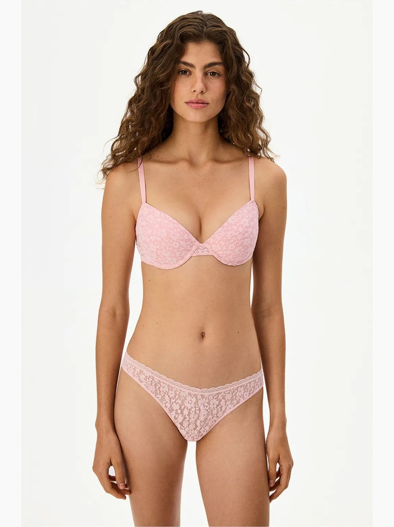 Daylift soutien-gorge en dentelle à fleurs, rembourré penti Rose clair - Kiabi