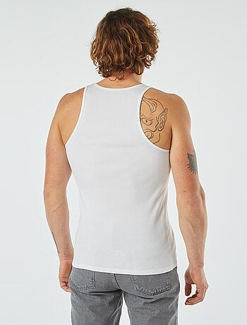 D?bardeur homme en coton bio c?tel? ? col rond
