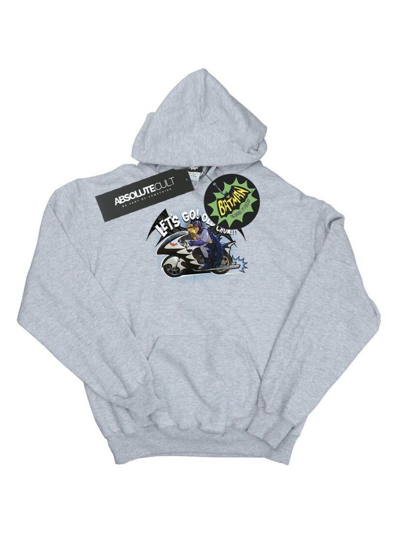 DC Comics - Sweat à capuche BAT BIKE Gris chiné - Kiabi
