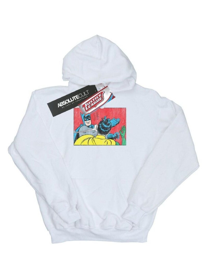 DC Comics - Sweat à capuche BATMAN ROBIN SLAP Blanc - Kiabi
