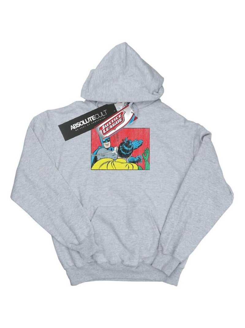 DC Comics - Sweat à capuche BATMAN ROBIN SLAP Gris chiné - Kiabi