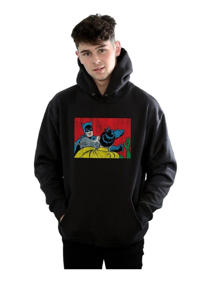 DC Comics - Sweat à capuche BATMAN ROBIN SLAP Noir - Kiabi