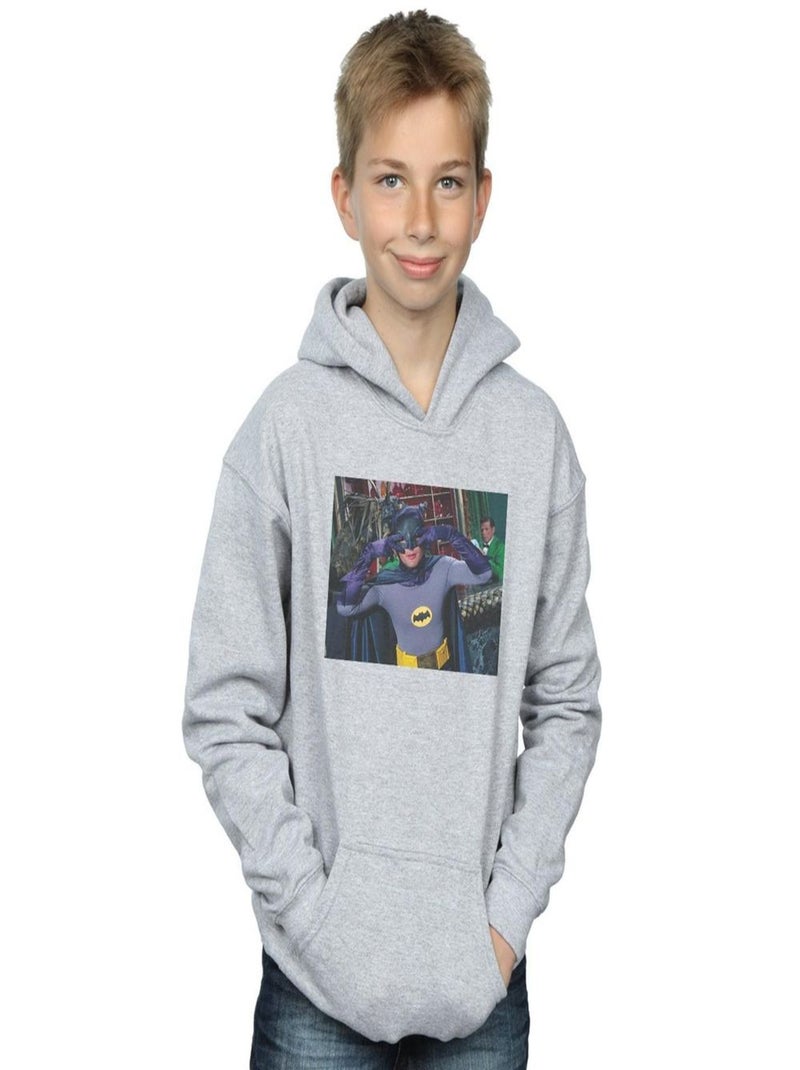 DC Comics - Sweat à capuche BATMAN TV SERIES BATDANCE Gris chiné - Kiabi