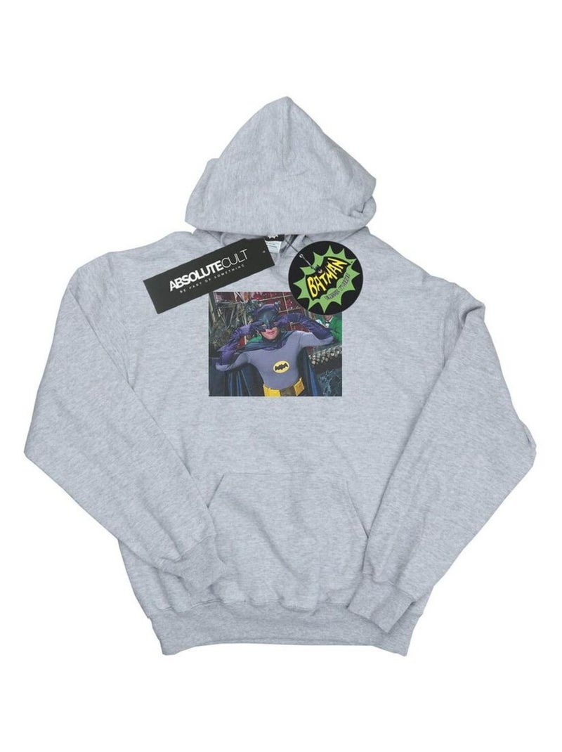 DC Comics - Sweat à capuche BATMAN TV SERIES BATDANCE Gris chiné - Kiabi
