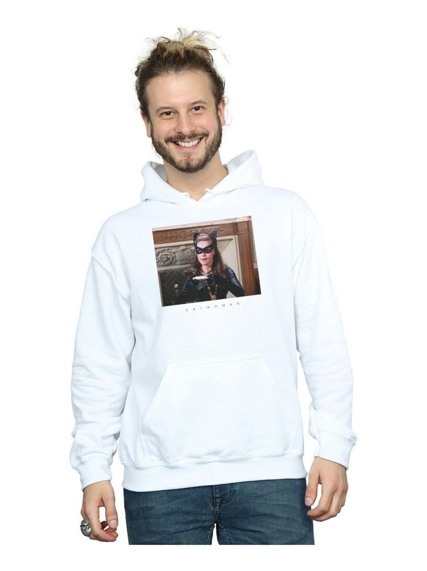Sweat à Capuche Batman DC Comics – Cape Dorée Et Noire, Oreilles, Zip, Taille S/M