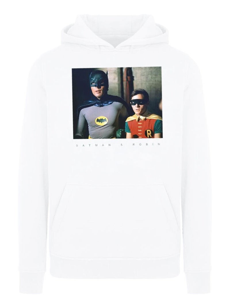 DC Comics - Sweat à capuche BATMAN TV SERIES DYNAMIC DUO Blanc - Kiabi