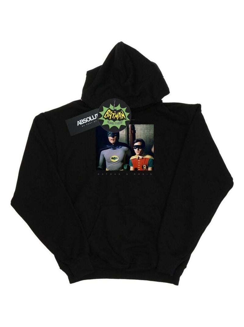 DC Comics - Sweat à capuche BATMAN TV SERIES DYNAMIC DUO Noir - Kiabi