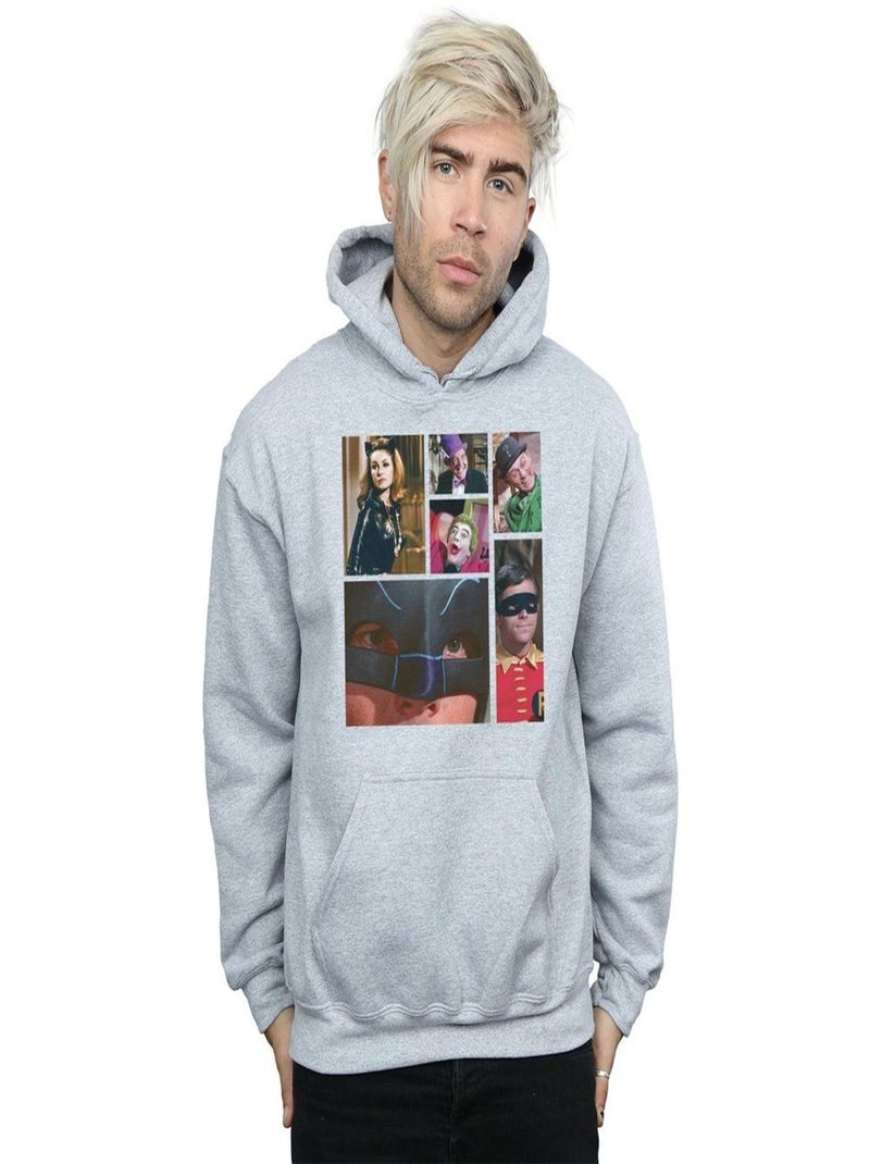 DC Comics - Sweat à capuche BATMAN TV SERIES Gris chiné - Kiabi