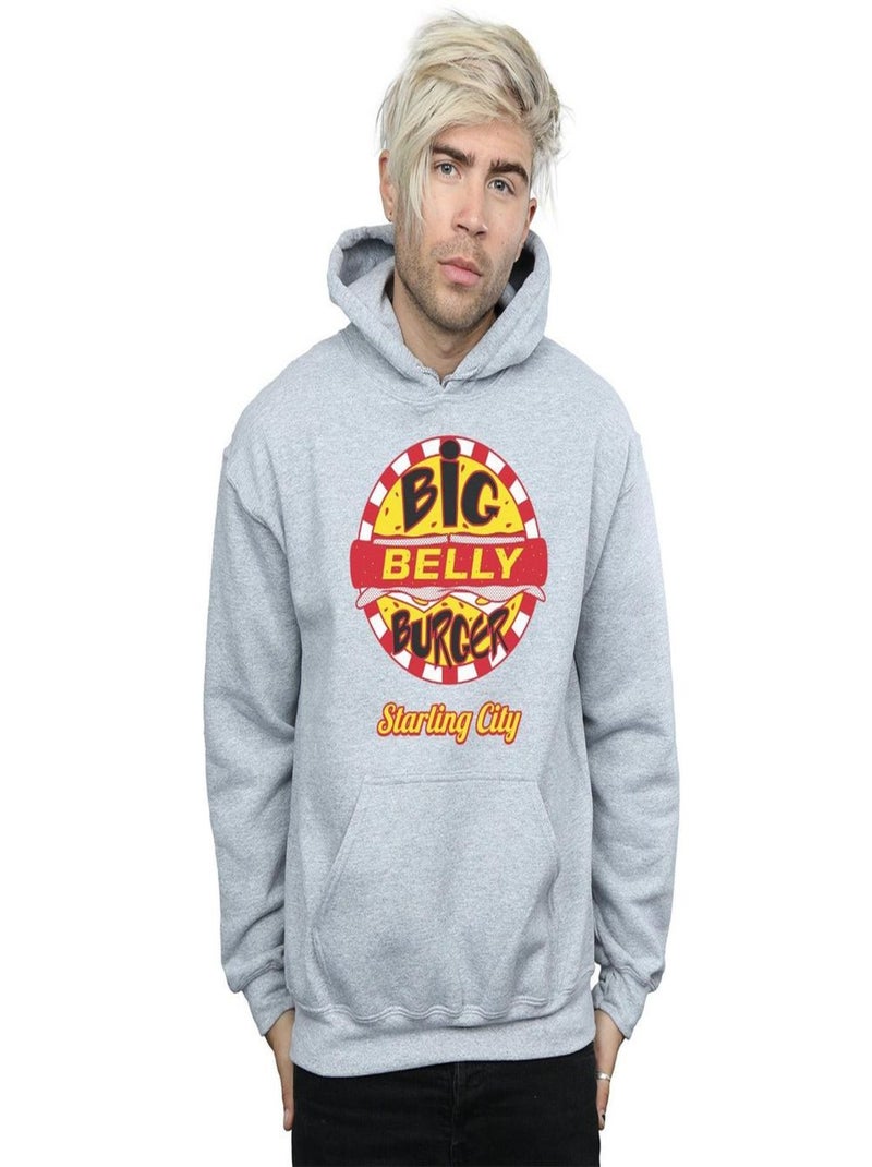 DC Comics - Sweat à capuche BELLY BURGER Gris chiné - Kiabi