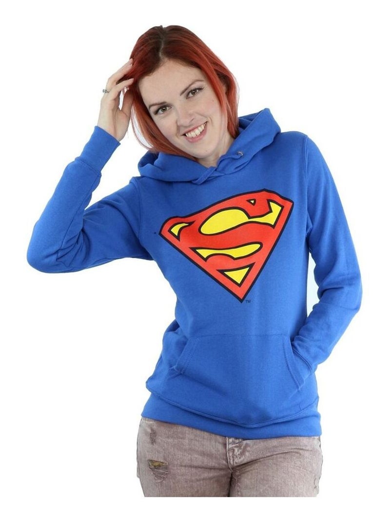 DC Comics - Sweat à capuche Bleu roi - Kiabi
