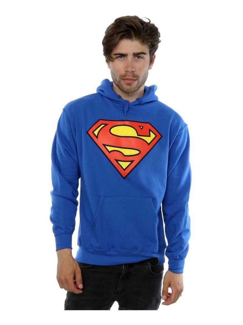 DC Comics - Sweat à capuche Bleu roi - Kiabi