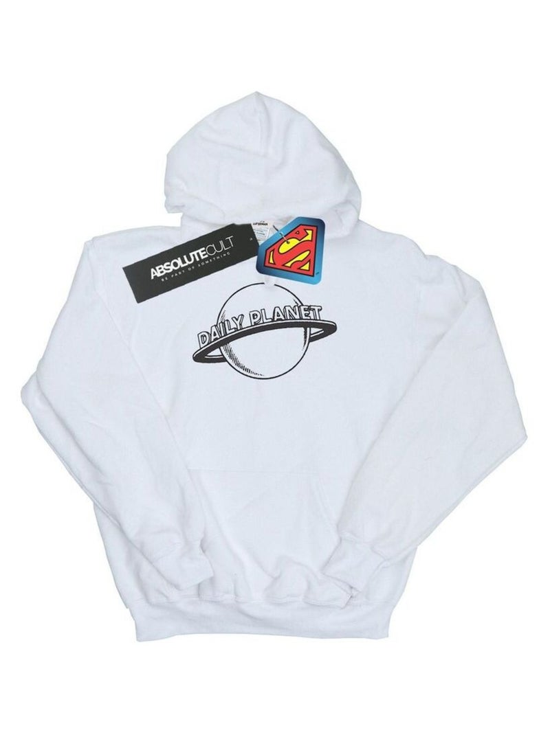 DC Comics - Sweat à capuche DAILY PLANET Blanc - Kiabi