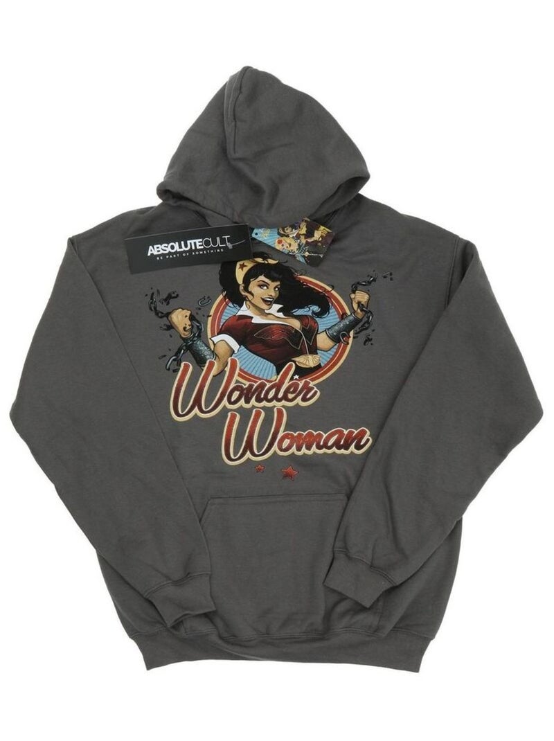 DC Comics - Sweat à capuche DC BOMBSHELLS Gris Noir - Kiabi