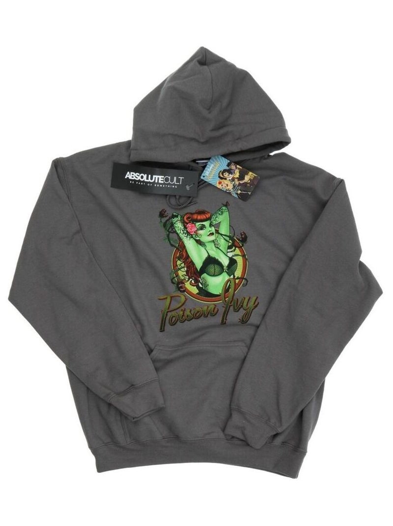 DC Comics - Sweat à capuche DC BOMBSHELLS Gris Noir - Kiabi