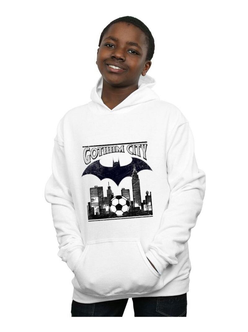 DC Comics - Sweat à capuche GOTHAM CITY Blanc - Kiabi