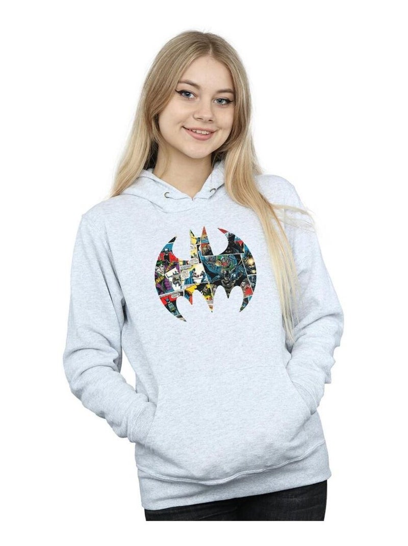 DC Comics - Sweat à capuche Gris chiné - Kiabi