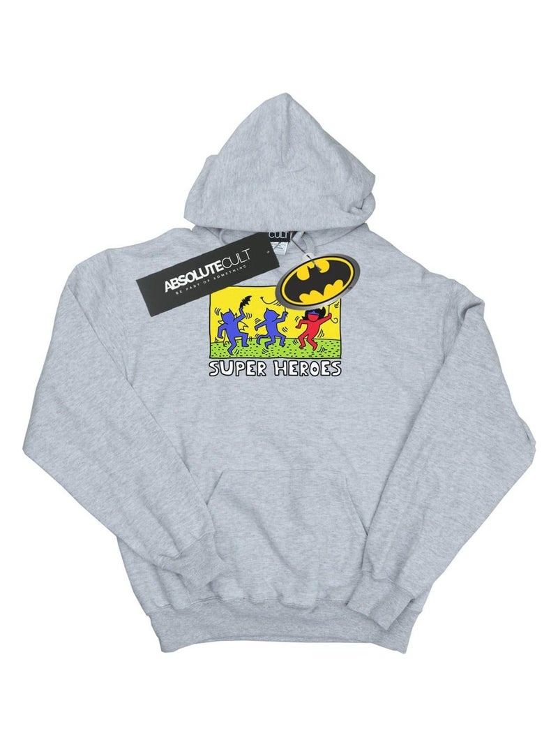 DC Comics - Sweat à capuche Gris chiné - Kiabi