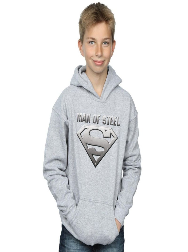 DC Comics - Sweat à capuche Gris chiné - Kiabi