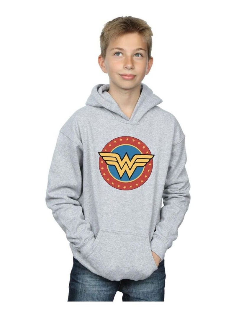 DC Comics - Sweat à capuche Gris chiné - Kiabi
