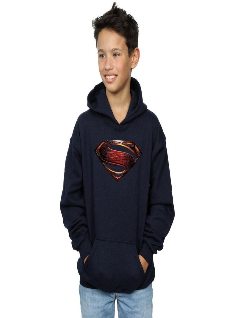 DC Comics - Sweat à capuche JUSTICE LEAGUE Bleu marine - Kiabi