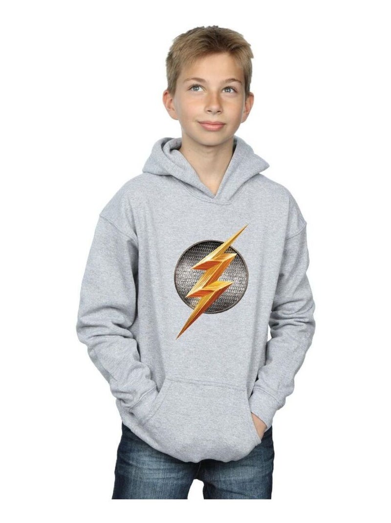 DC Comics - Sweat à capuche JUSTICE LEAGUE Gris chiné - Kiabi