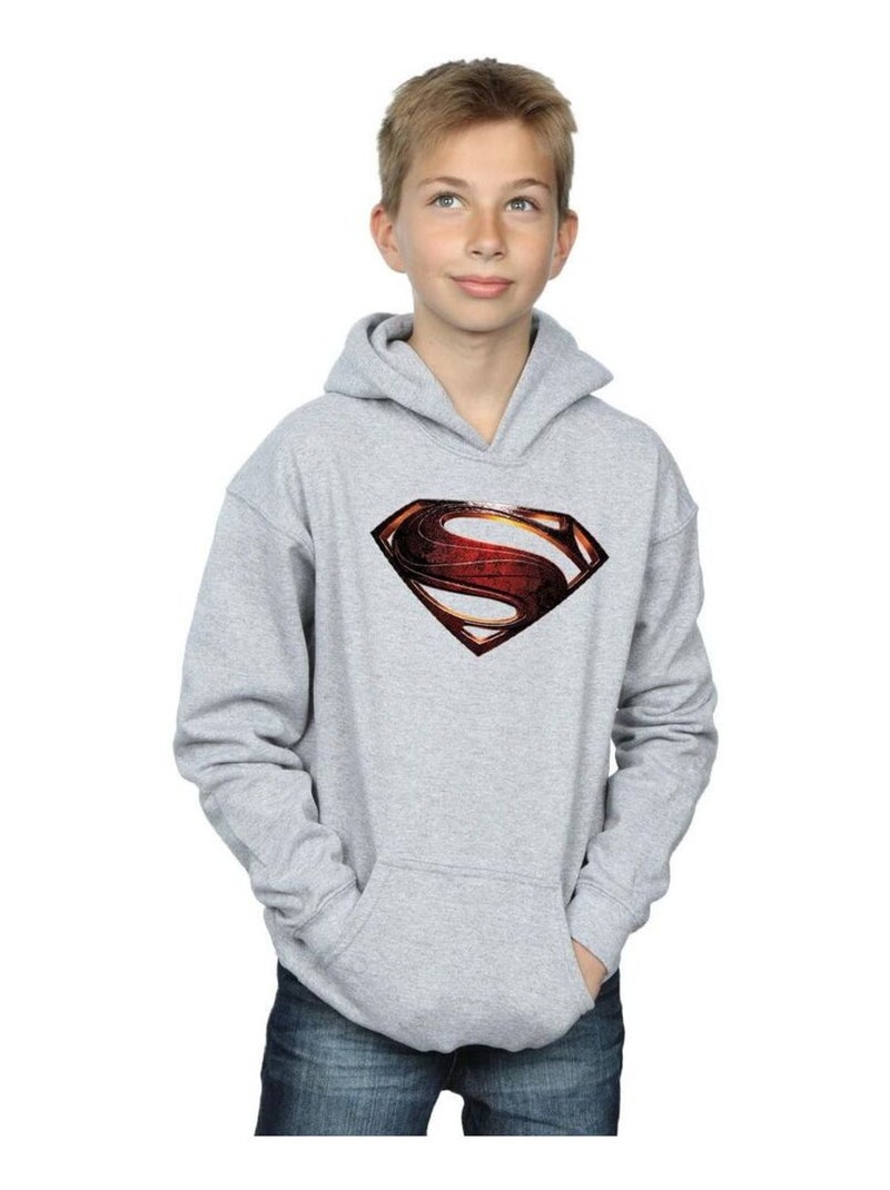 DC Comics - Sweat à capuche JUSTICE LEAGUE Gris chiné - Kiabi