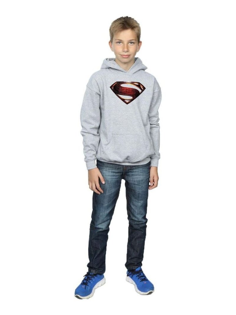 DC Comics - Sweat à capuche JUSTICE LEAGUE Gris chiné - Kiabi