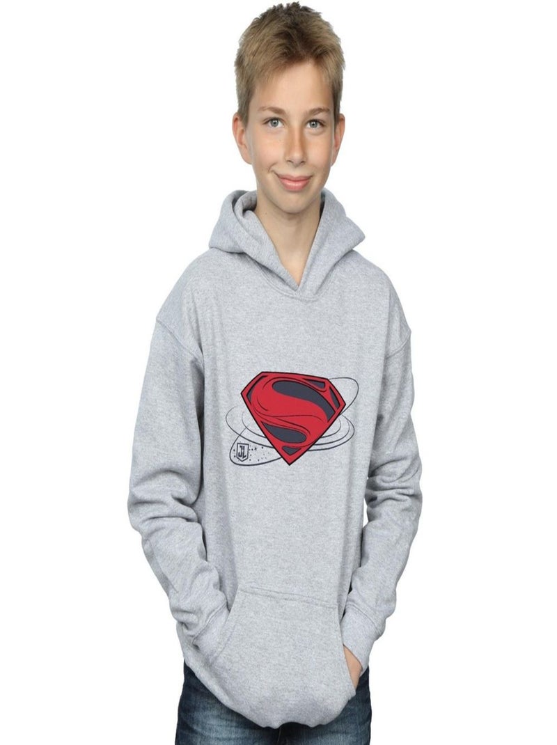 DC Comics - Sweat à capuche JUSTICE LEAGUE Gris chiné - Kiabi