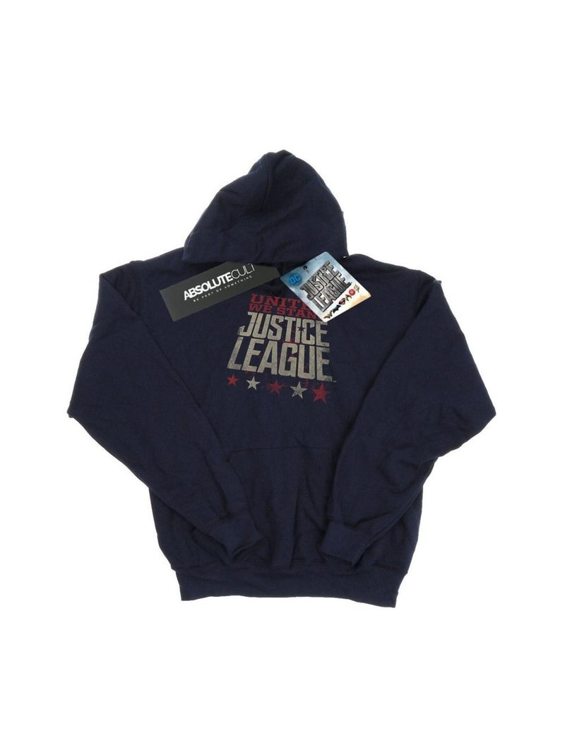 DC Comics - Sweat à capuche JUSTICE LEAGUE UNITED WE STAND Bleu marine - Kiabi
