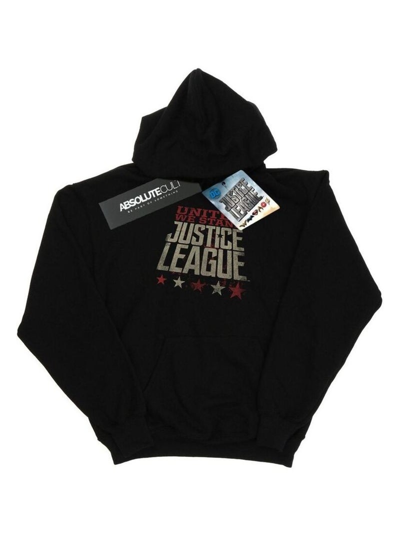DC Comics - Sweat à capuche JUSTICE LEAGUE UNITED WE STAND Noir - Kiabi