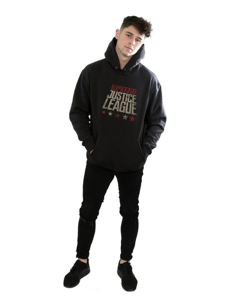 DC Comics - Sweat à capuche JUSTICE LEAGUE UNITED WE STAND Noir - Kiabi