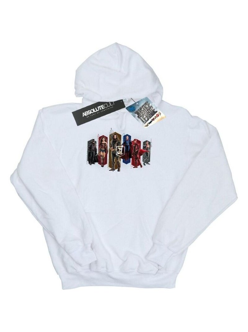 DC Comics - Sweat à capuche La Ligue des Justiciers Blanc - Kiabi
