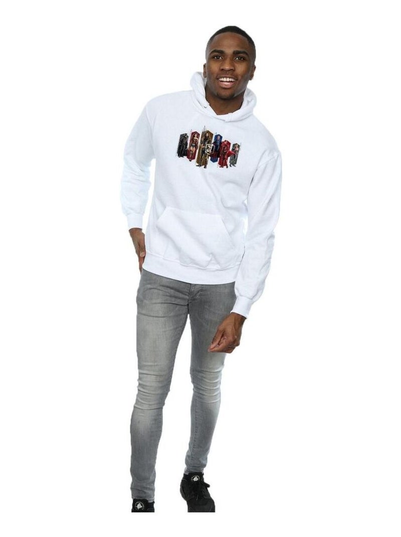 DC Comics - Sweat à capuche La Ligue des Justiciers Blanc - Kiabi