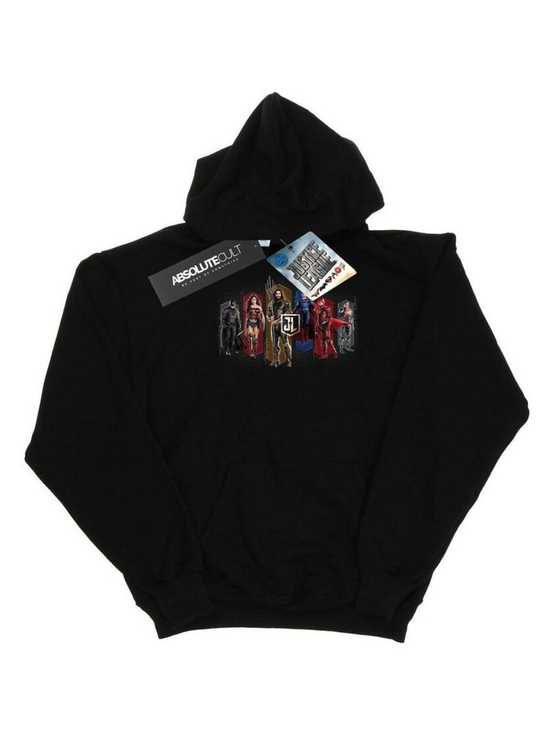 DC Comics - Sweat à capuche La Ligue des Justiciers Noir - Kiabi