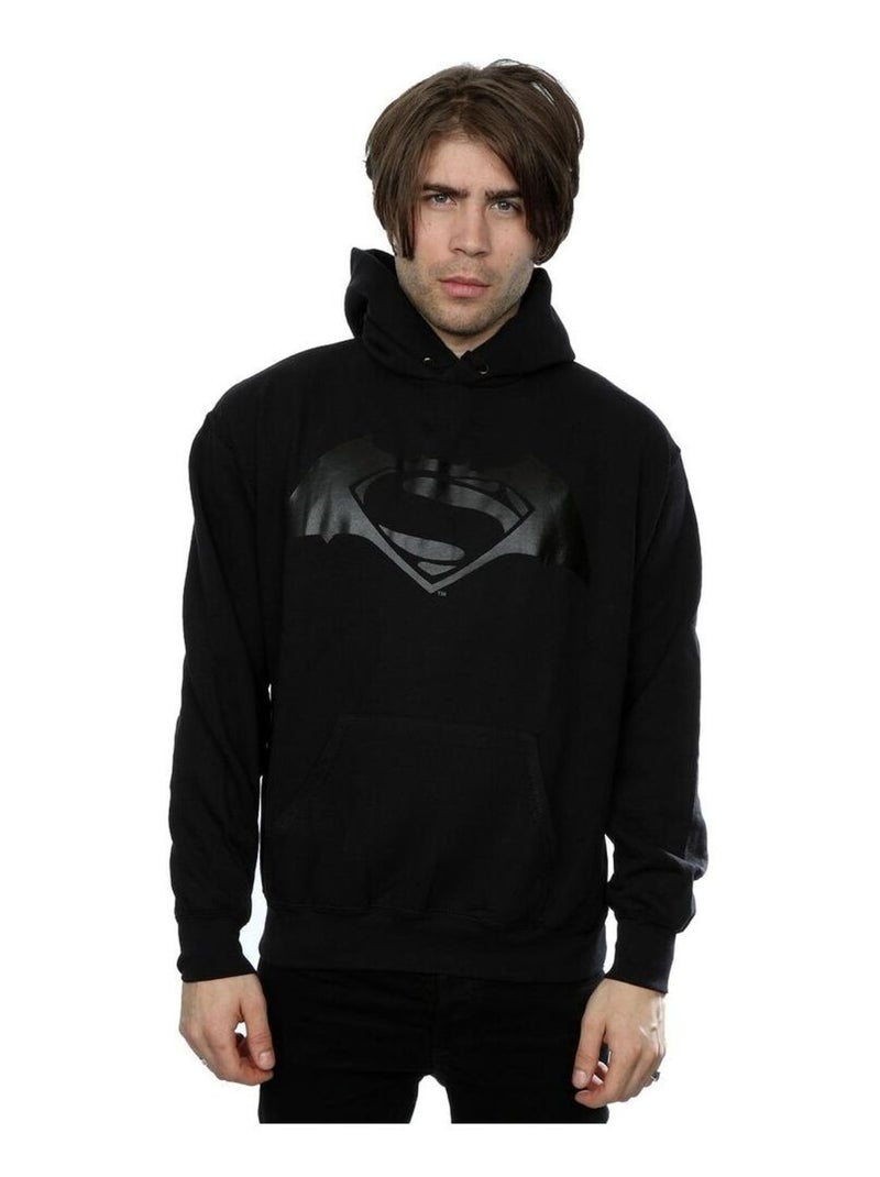 DC Comics - Sweat à capuche motif Batman vs Superman motif/style logo imprimé Noir - Kiabi